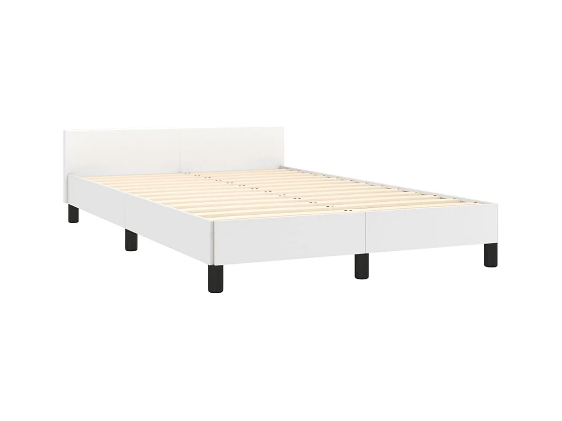 Struttura letto senza materasso bianco 120x190 cm similpelle