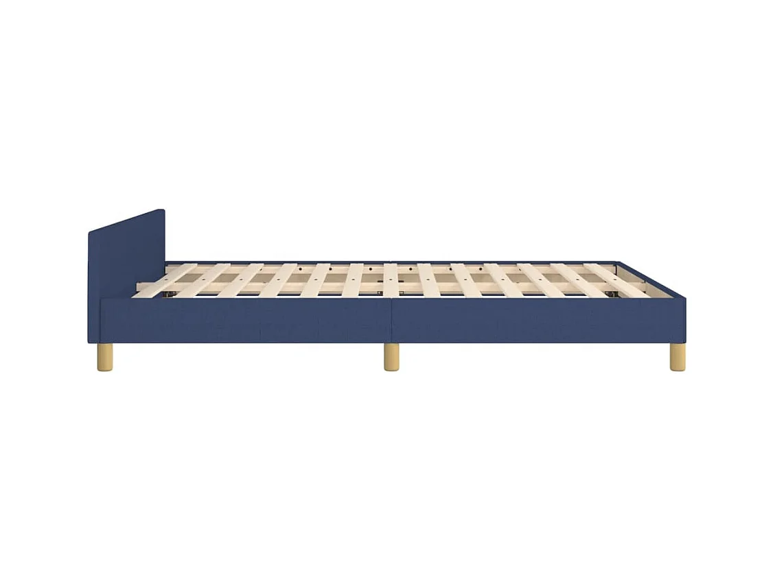 Bedframe zonder matras blauw 140x200 cm stof