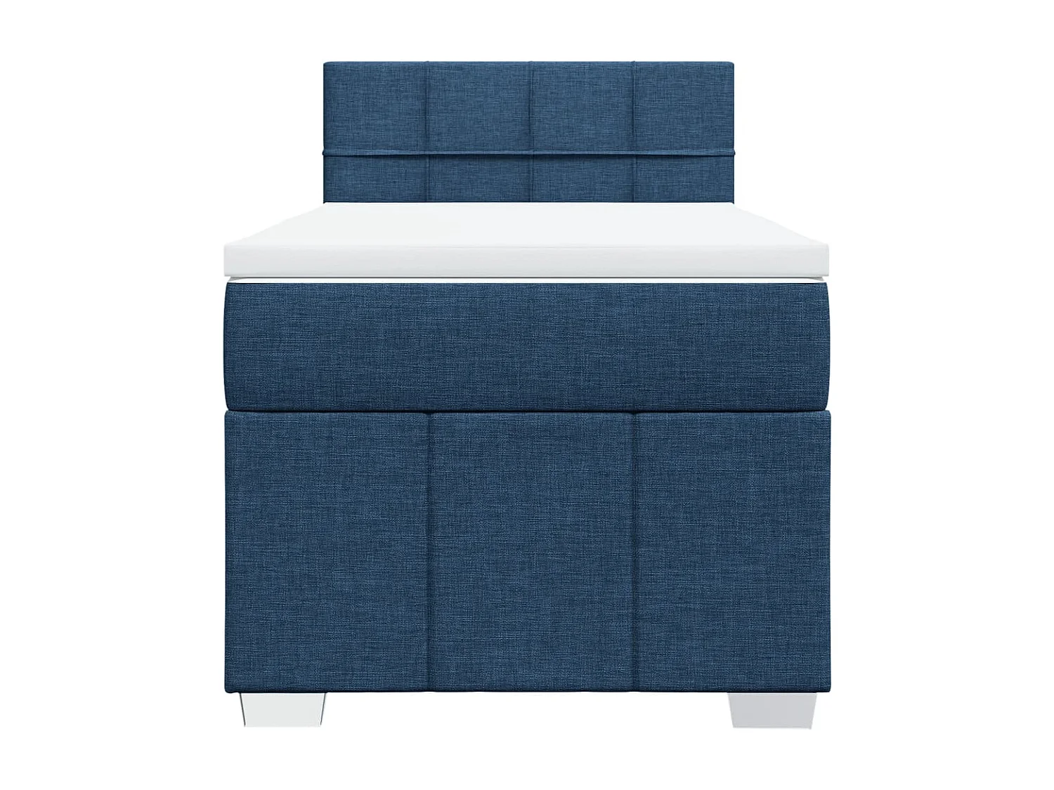 Sommier à lattes de lit avec matelas Bleu 90x200 cm Tissu