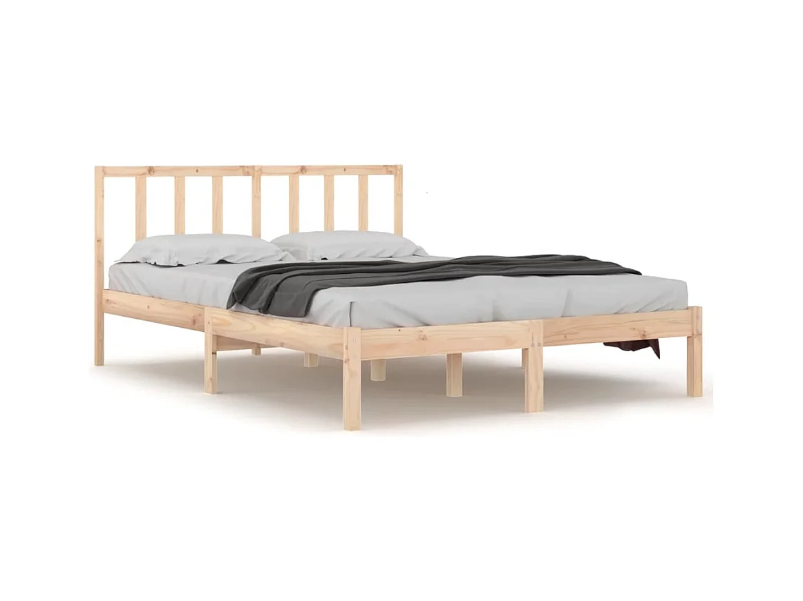 Cadre de lit sans matelas bois massif de pin 160x200 cm