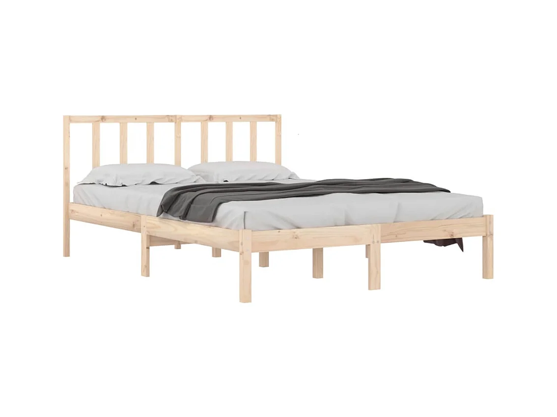 Cadre de lit sans matelas bois massif de pin 160x200 cm