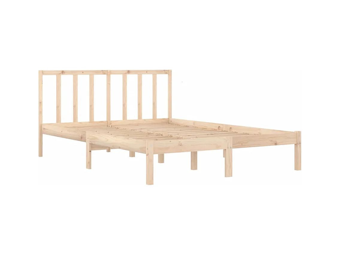 Cadre de lit sans matelas bois massif de pin 160x200 cm