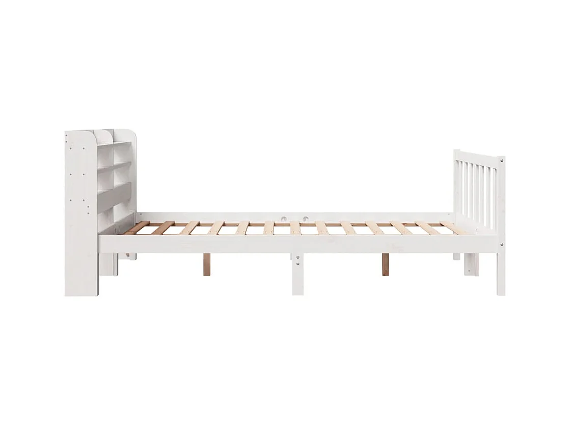 Bedframe zonder matras wit 160x200 cm massief grenenhout