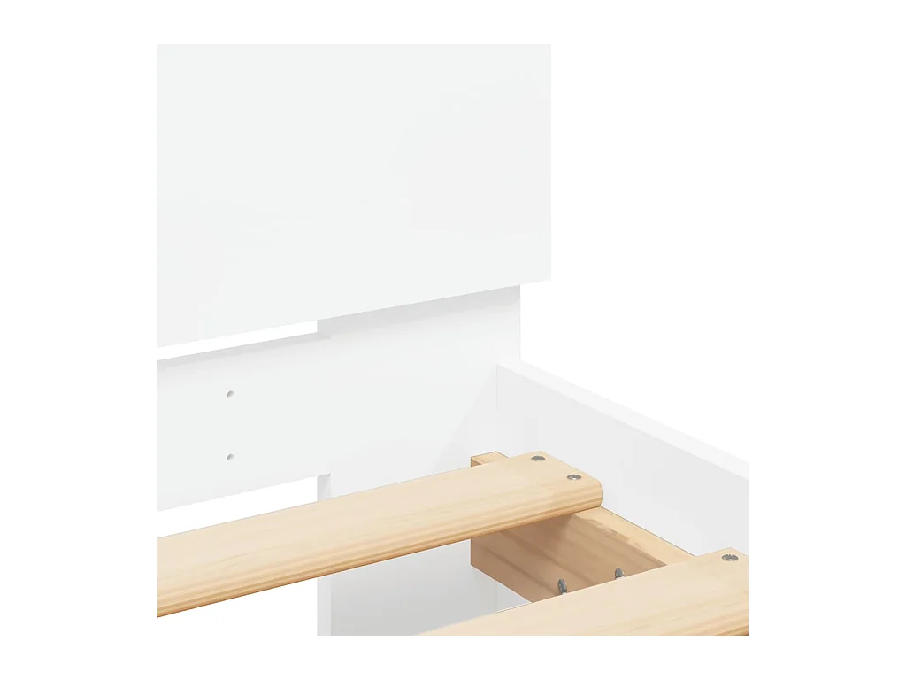 Bedframe met LED zonder matras wit 160x200 cm