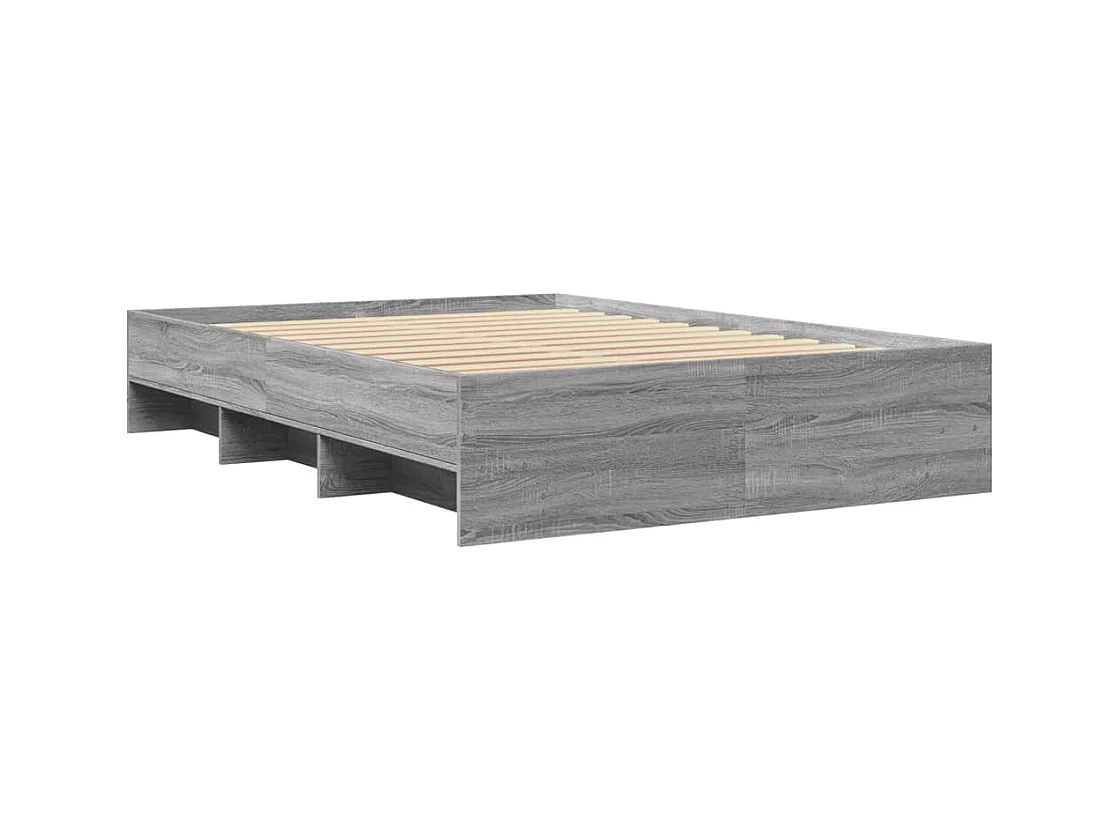Bedframe zonder matras sonoma grijs 140x190 cm