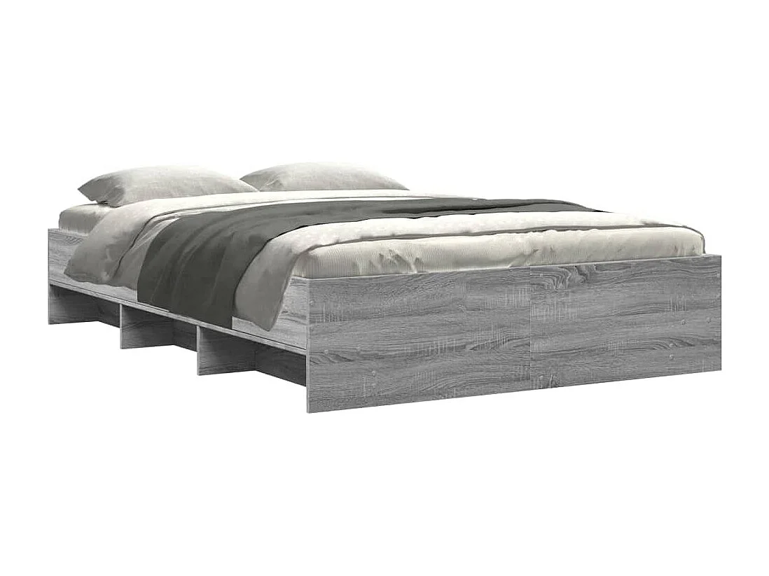 Struttura letto senza materasso sonoma grigio 140x190 cm