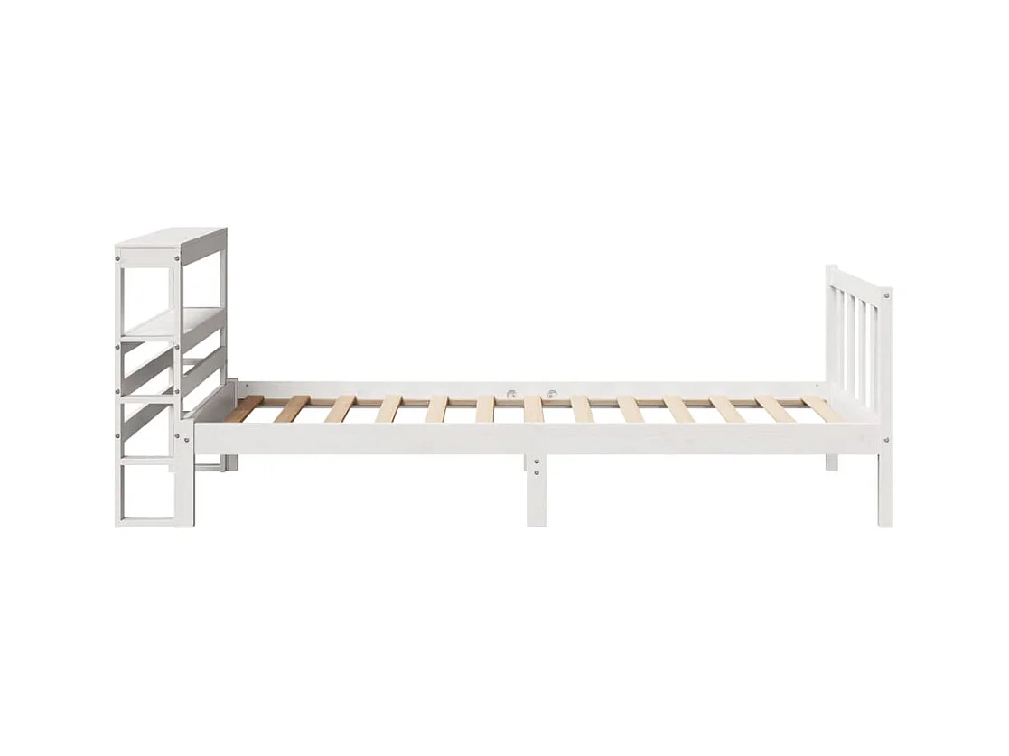 Struttura letto senza materasso bianco 90x200 cm in legno massello di pino