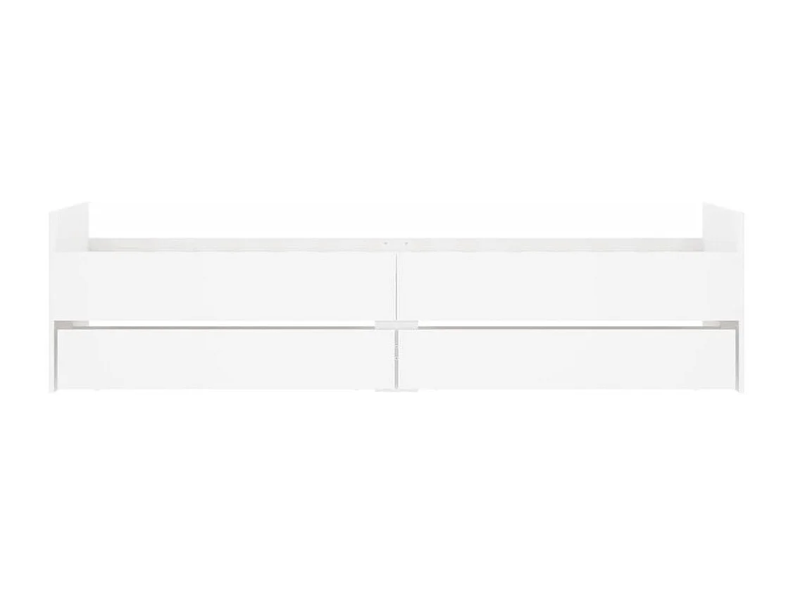 Estructura de cama con cajones sin colchón blanca 90x200 cm