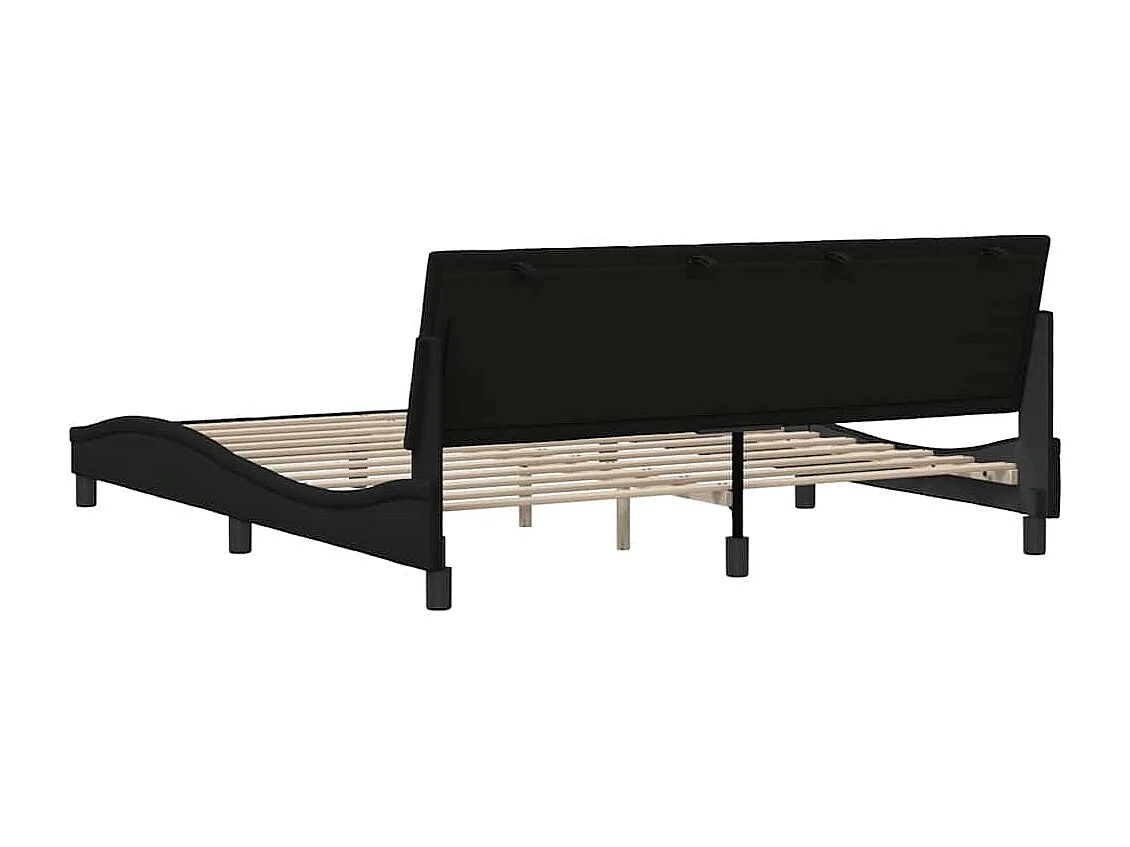 Bedframe zonder matras zwart 180x200 cm stof