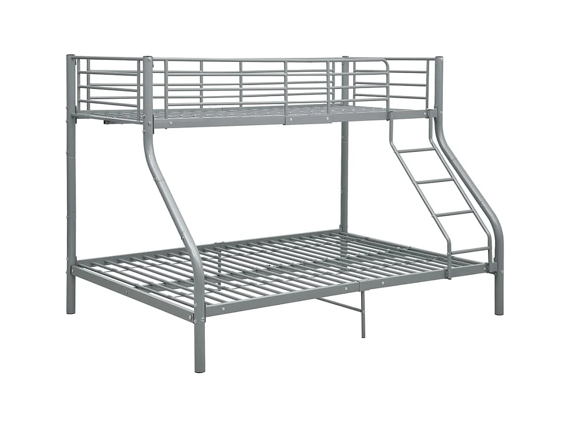 Struttura per letto a castello senza materasso grigio 140x200 cm/90x200 cm