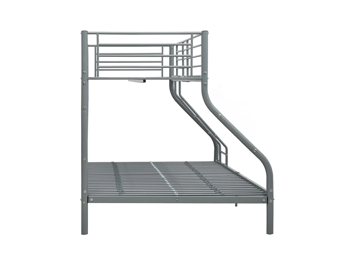 Struttura per letto a castello senza materasso grigio 140x200 cm/90x200 cm