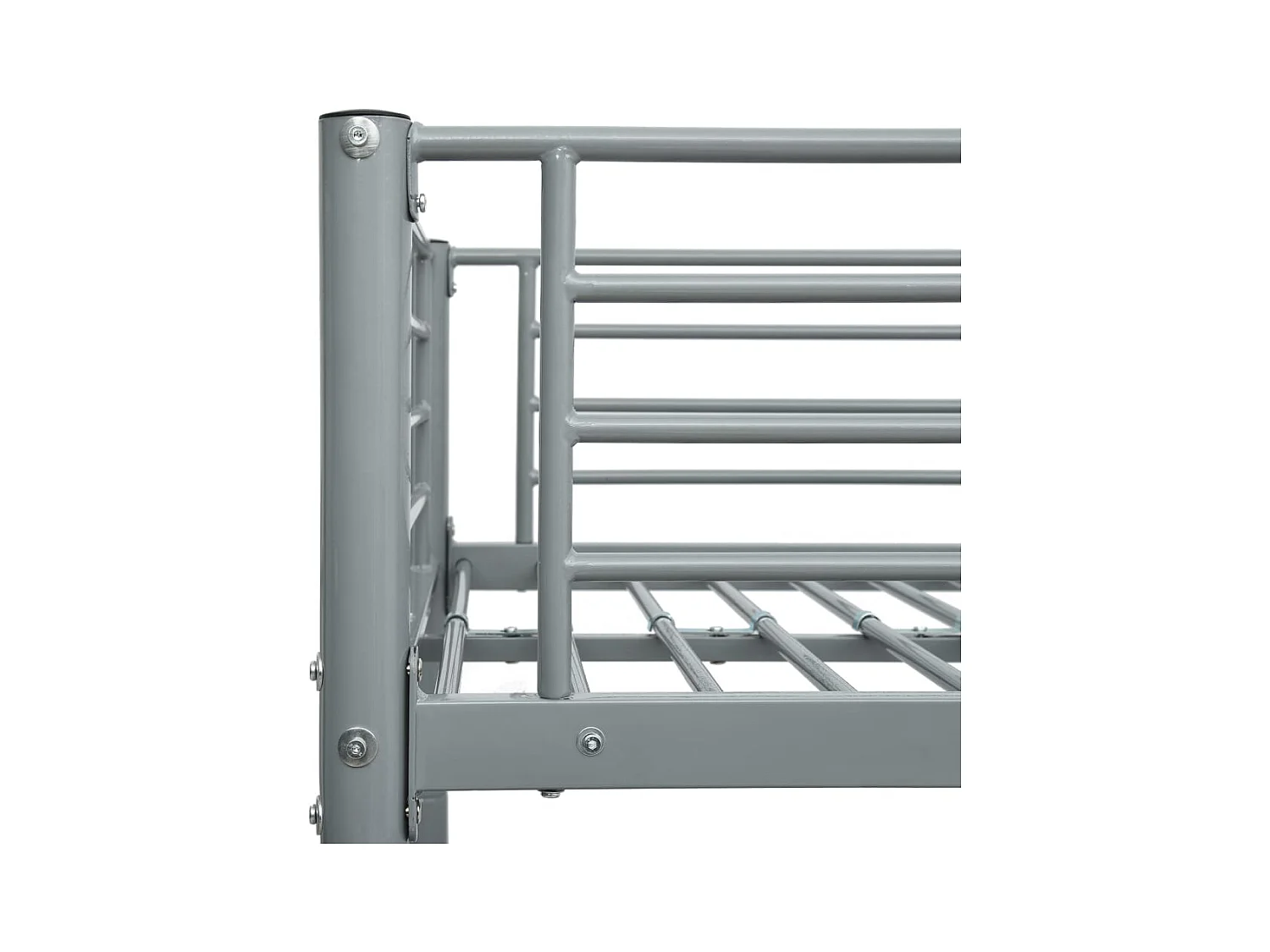 Struttura per letto a castello senza materasso grigio 140x200 cm/90x200 cm