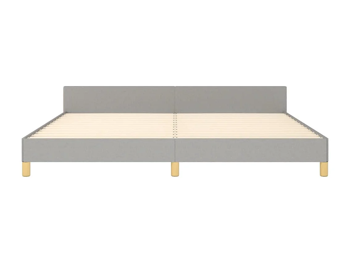 Struttura letto senza materasso tessuto grigio chiaro 200x200 cm