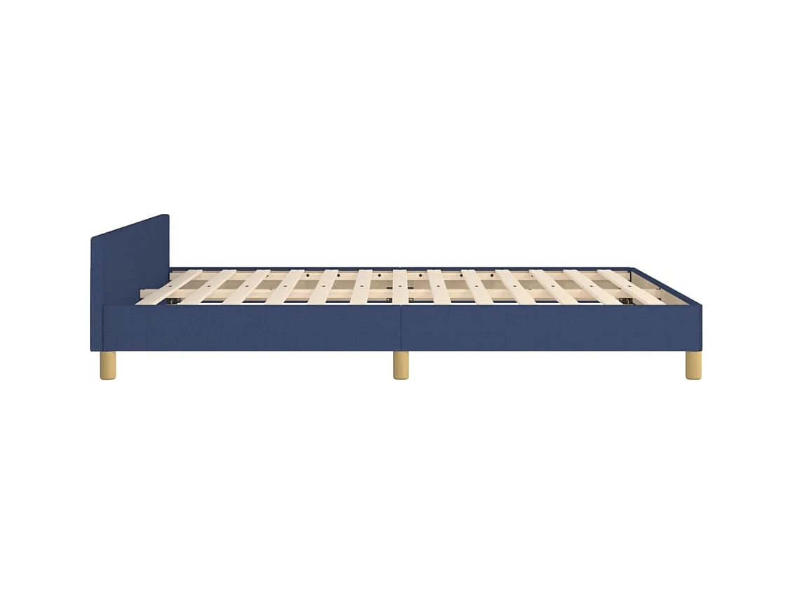 Bedframe zonder matras blauw 140x190 cm stof