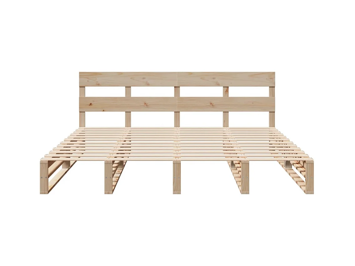 Bedframe zonder matras 200x200 cm massief grenenhout