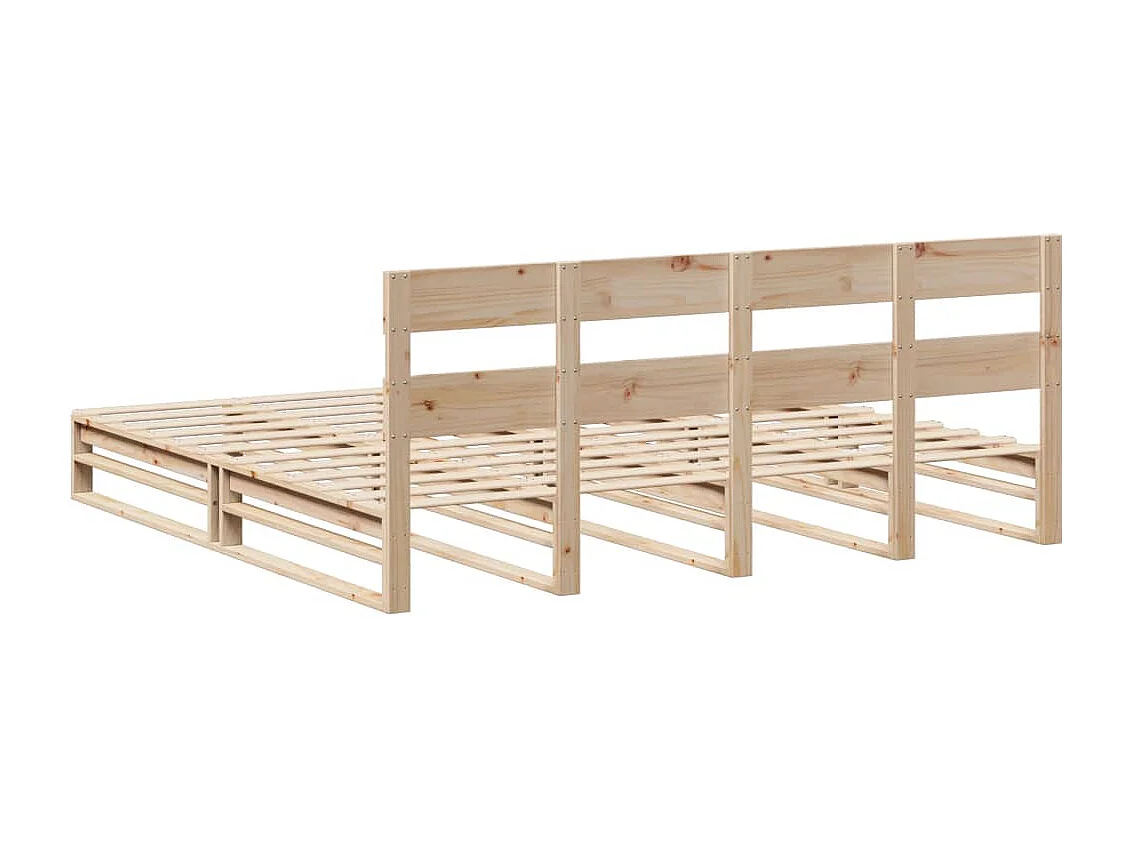 Struttura letto senza materasso 200x200 cm in legno massello di pino