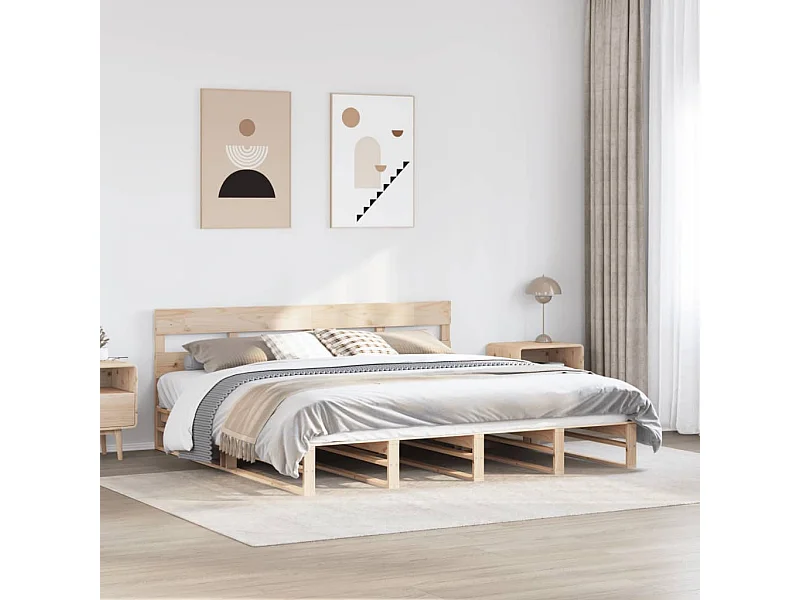 Cadre de lit sans matelas 200x200 cm bois massif de pin