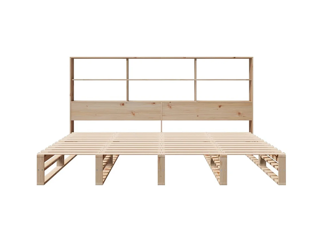 Bibliotheekbed zonder matras 180x200 cm massief hout