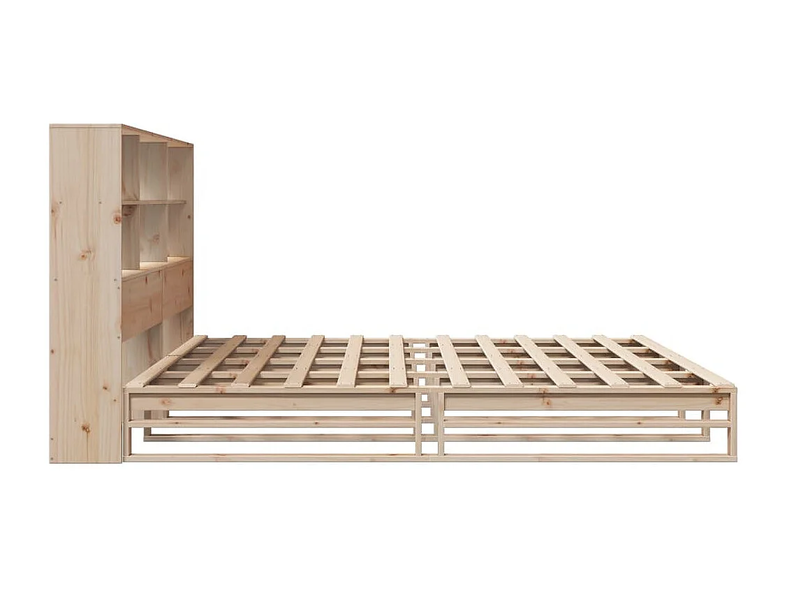 Bibliotheekbed zonder matras 180x200 cm massief hout