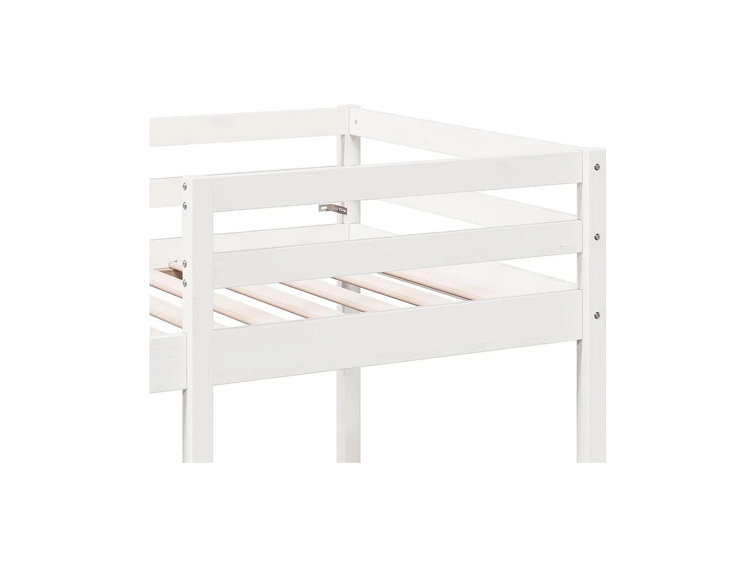 Lit mezzanine avec bureau et chaises blanc 80x200 cm pin massif