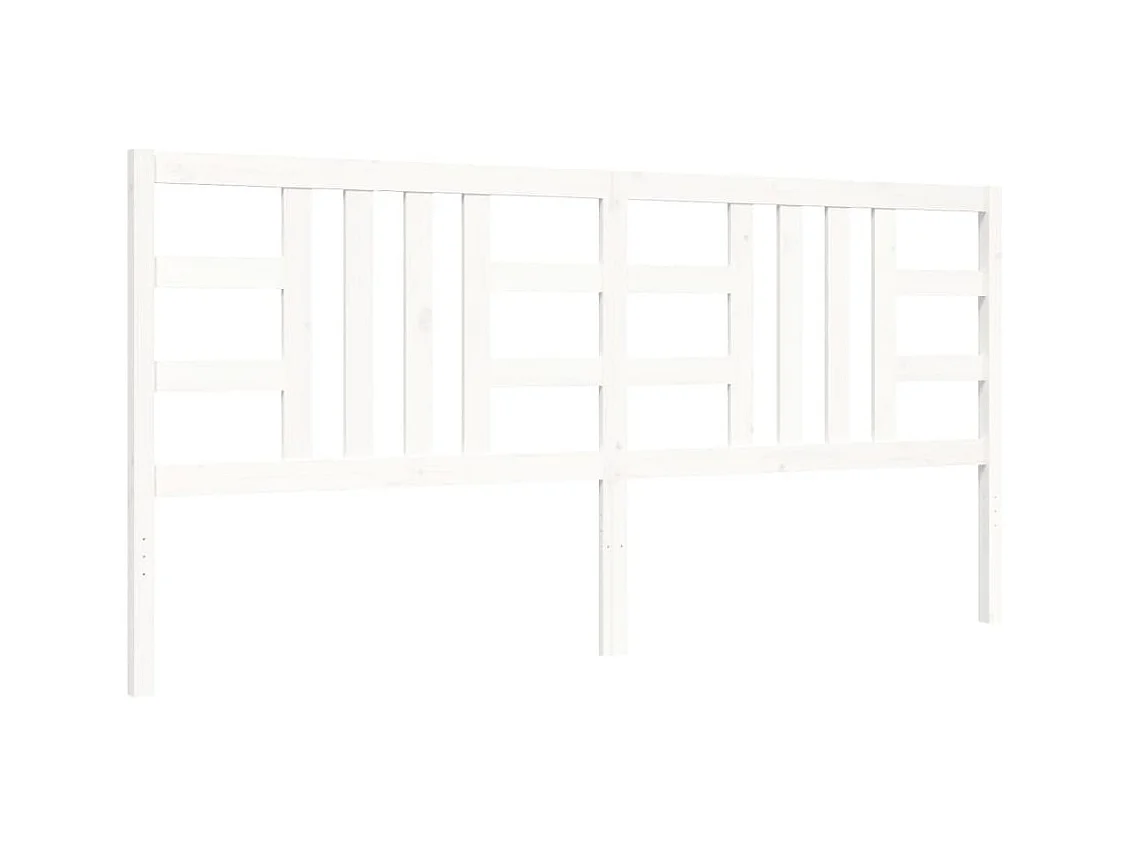 Struttura letto senza materasso bianco 200x200 cm in legno massello