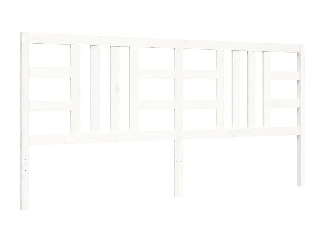 Cadre de lit sans matelas blanc 200x200 cm bois massif