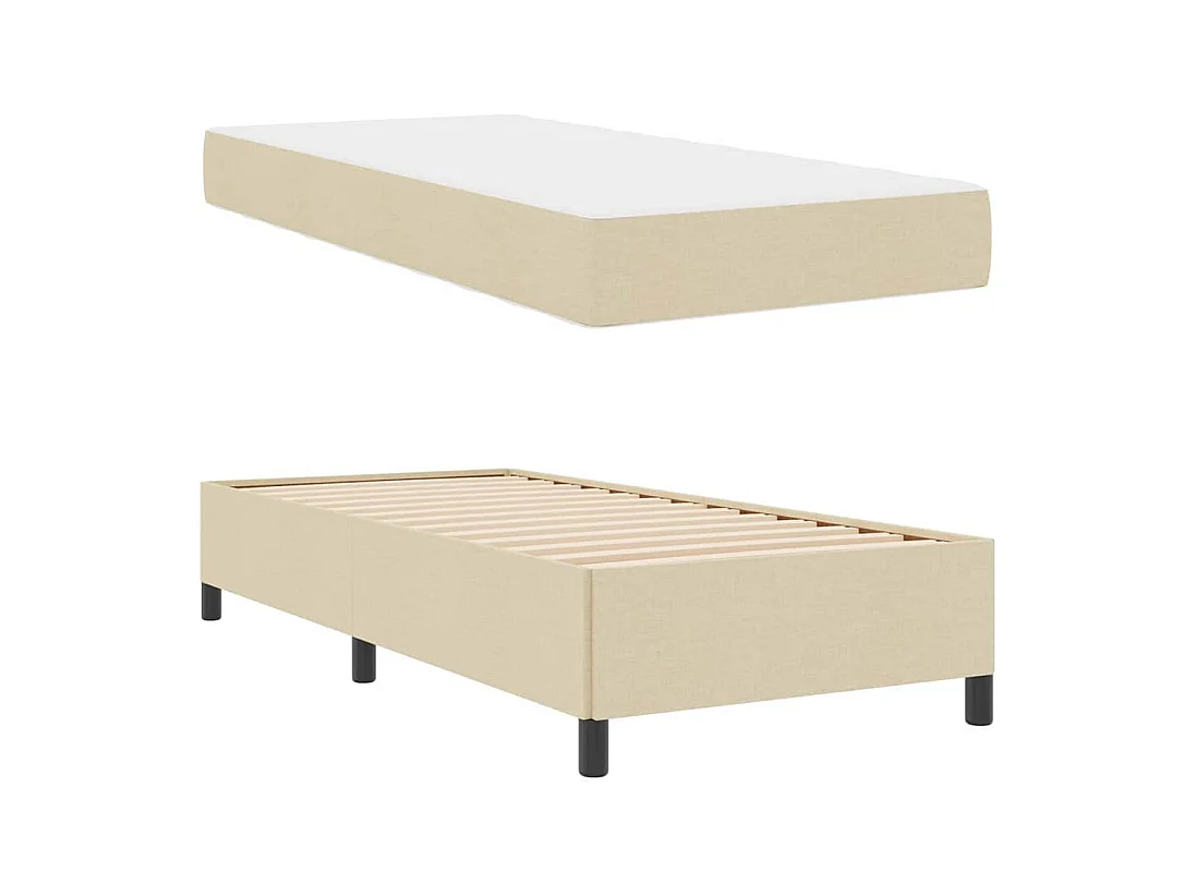 Crème en zwart boxspringbed 80 x 200 cm