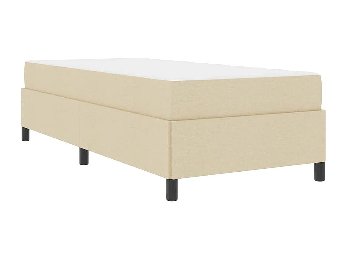 Creme und schwarzes Boxspringbett 80 x 200 cm