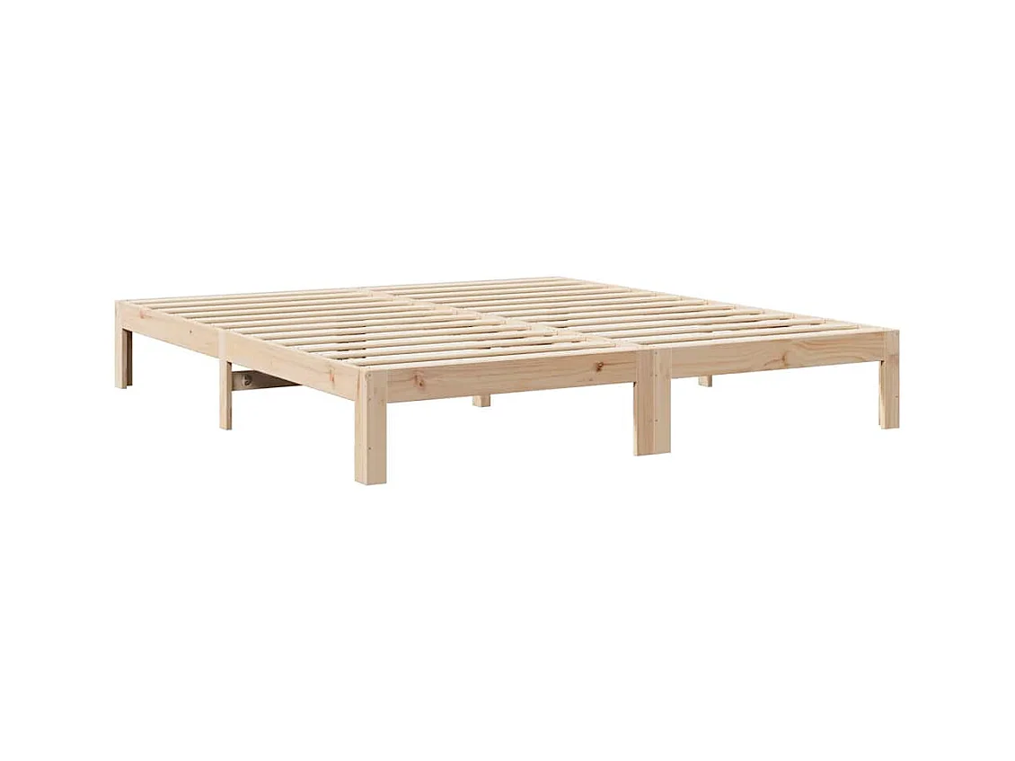 Cadre de lit sans matelas 160x200 cm bois massif de pin