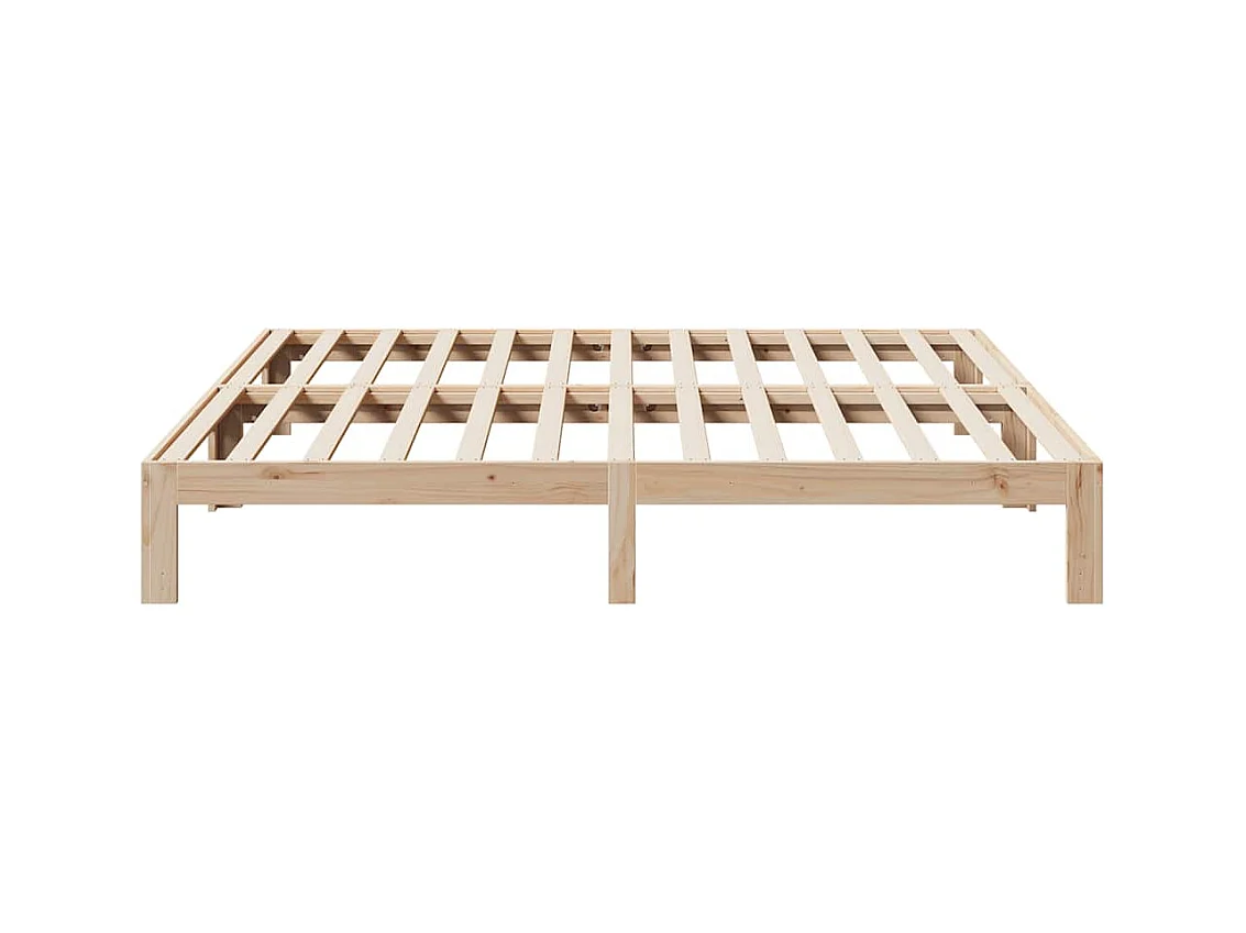 Cadre de lit sans matelas 160x200 cm bois massif de pin