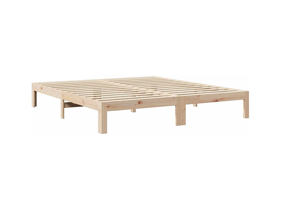 Cadre de lit sans matelas 160x200 cm bois massif de pin