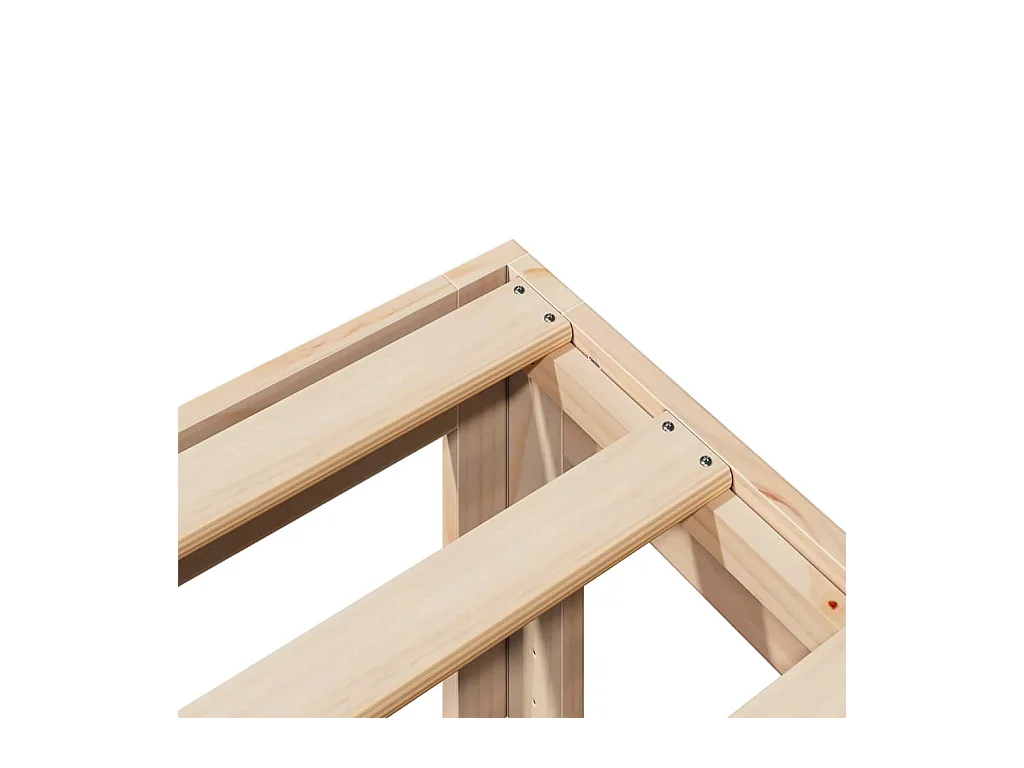 Cadre de lit sans matelas 160x200 cm bois massif de pin