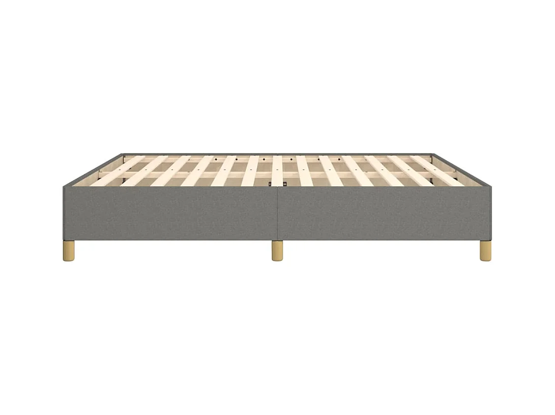 Bettgestell ohne Matratze dunkelgrau 160x200 cm Stoff