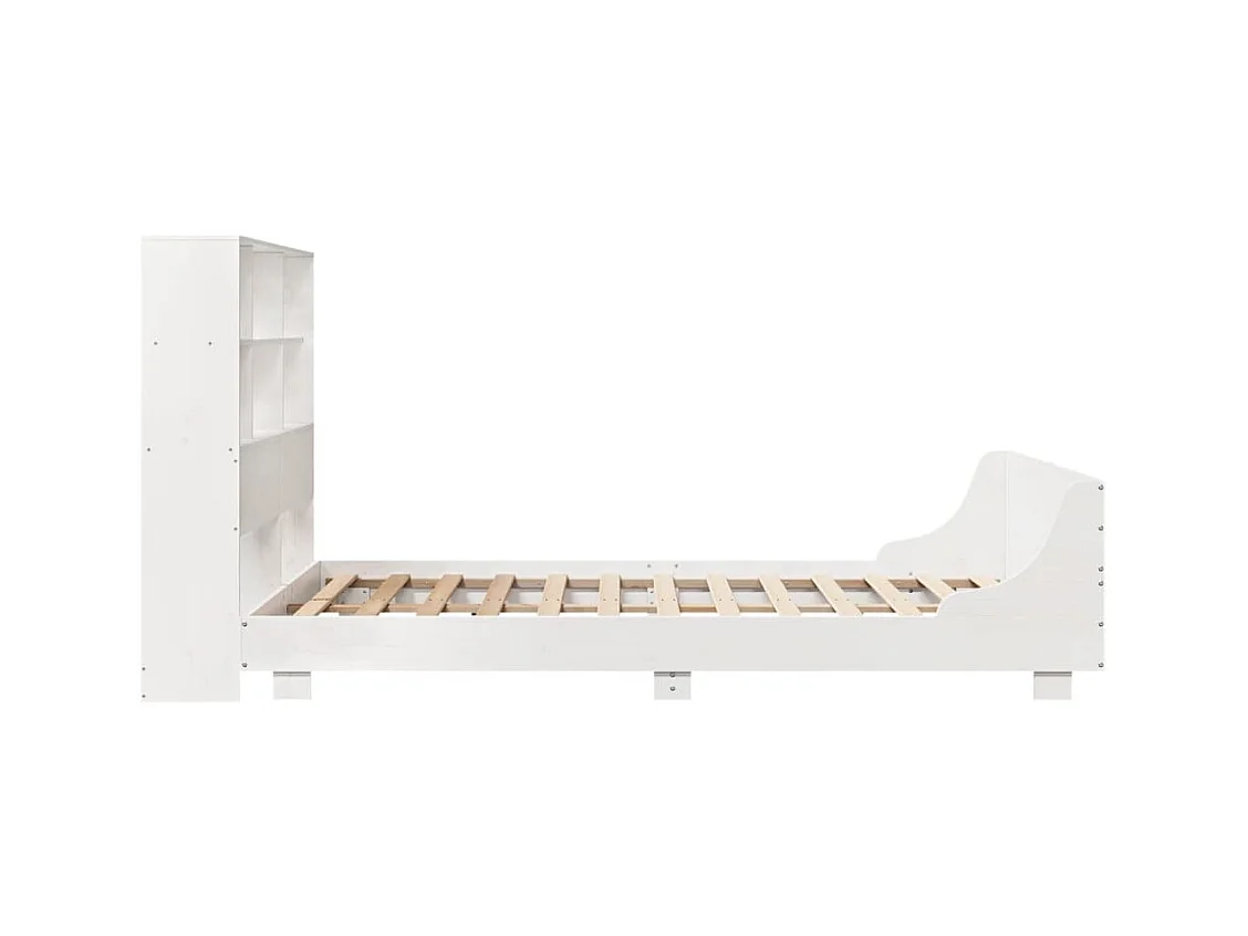 Bedframe zonder matras wit 120x200 cm massief grenenhout