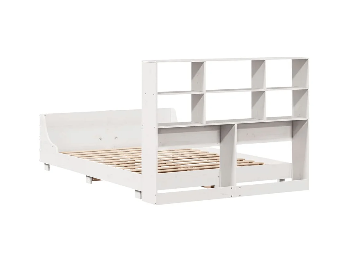 Bedframe zonder matras wit 120x200 cm massief grenenhout