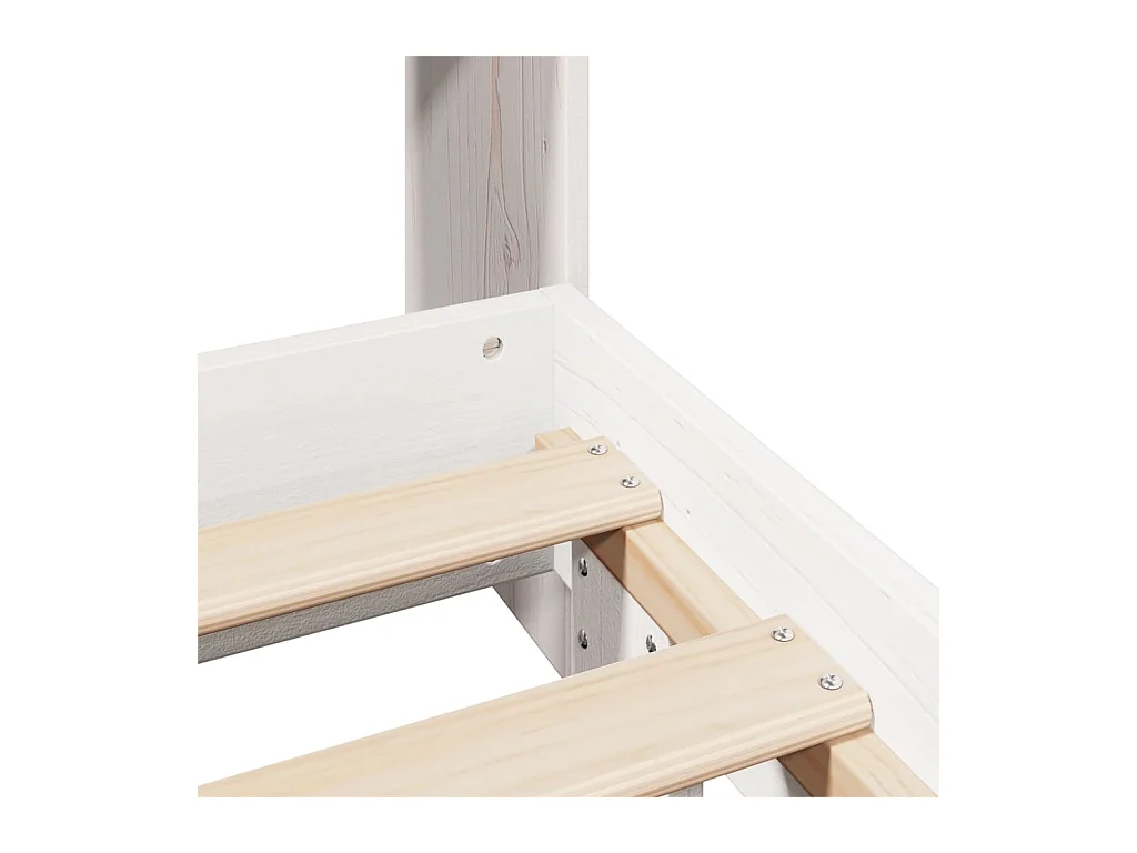 Bedframe zonder matras wit 120x200 cm massief grenenhout