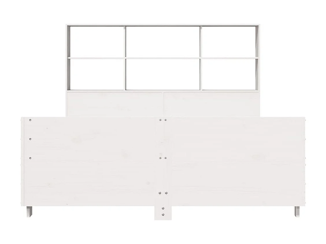 Cadre de lit sans matelas blanc 120x200 cm bois de pin massif