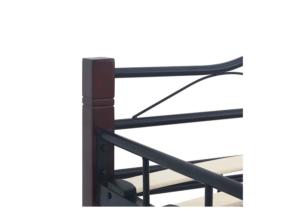 Bettgestell ohne Matratze schwarz Metall 200x200 cm