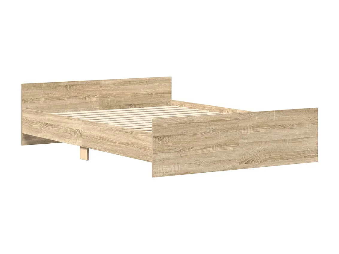 Cadre de lit sans matelas chêne sonoma 140x190 cm