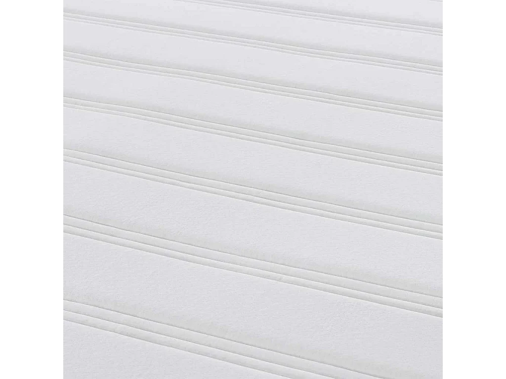 Materasso per letto con materasso grigio chiaro 100 x 200 cm in tessuto