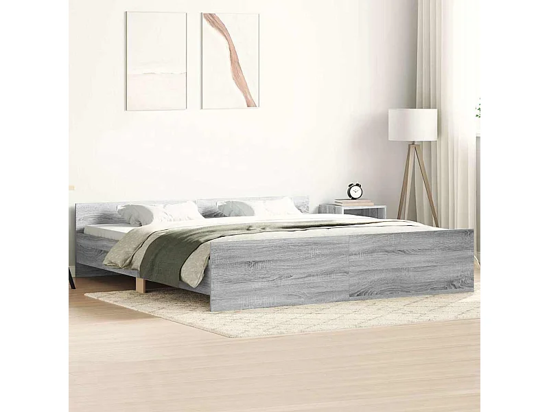 Bedframe zonder matras Sonoma grijs 200x200 cm