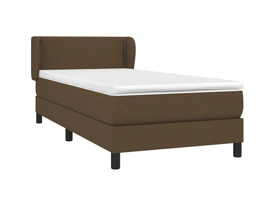 Sommier à lattes de lit avec matelas Marron foncé 80x200 cm