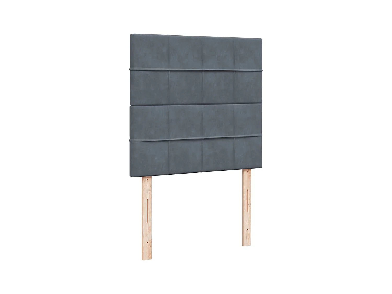 Rete a doghe e materasso Grigio Scuro 80x200 cm Velluto