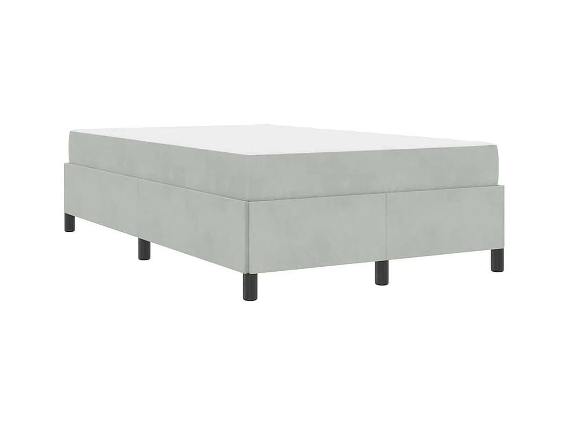 Bedframe Wit, lichtgrijs en wit 120 x 200 cm Fluweel