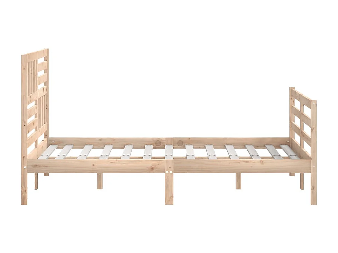 Cadre de lit sans matelas bois massif 140x200 cm