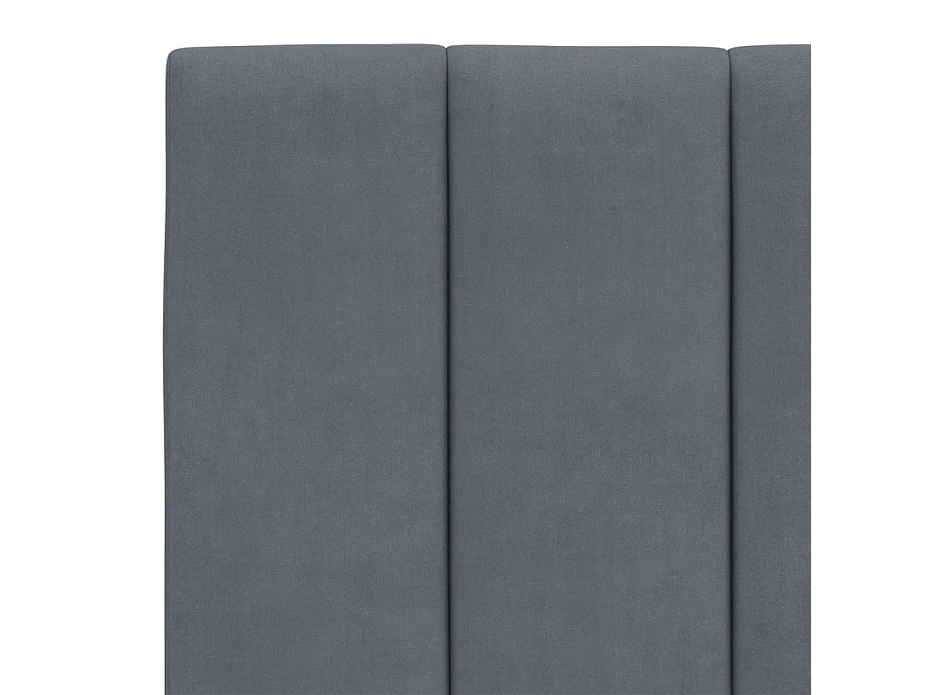 Struttura letto senza materasso grigio scuro 140x200 cm velluto