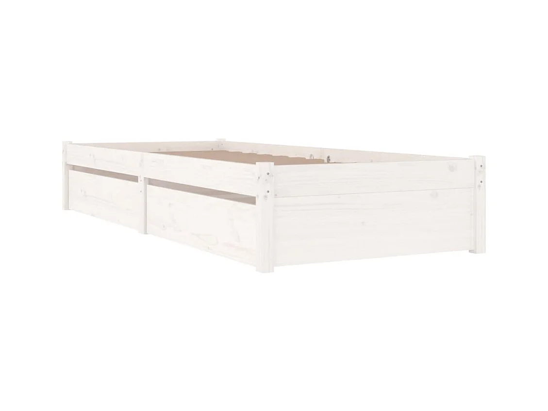 Estructura de cama sin colchón con cajones blanca 90x200 cm