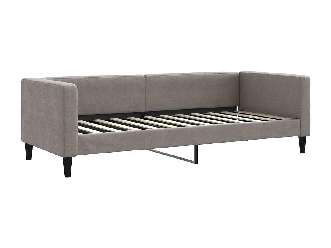 Lit de repos sans matelas taupe 80x200 cm tissu