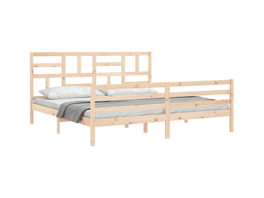 Struttura letto senza materasso 200x200 cm in legno massello