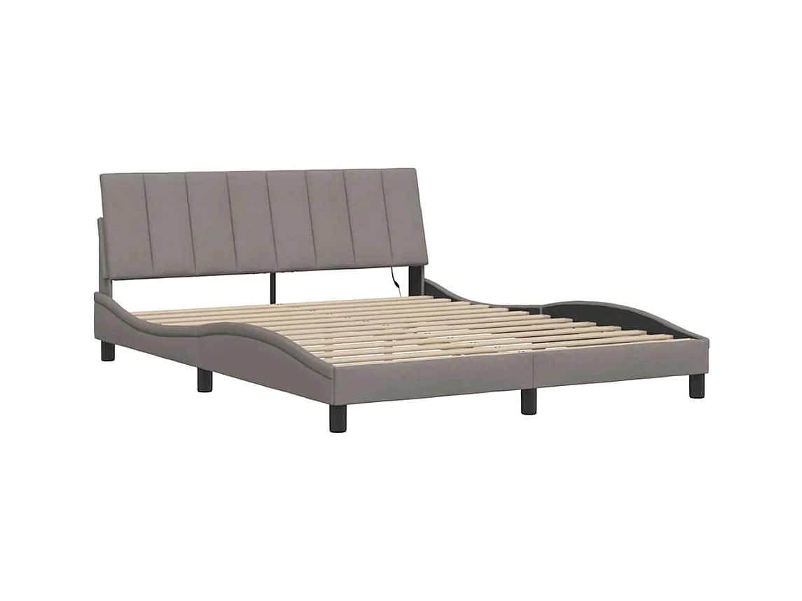 Bedframe zonder matras taupe 160x200 cm stof